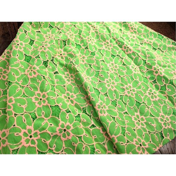 RARE Lilly Pulitzer Green Lace Fit & Flare Dress – Size 0 – EUC - Picture 8 of 12